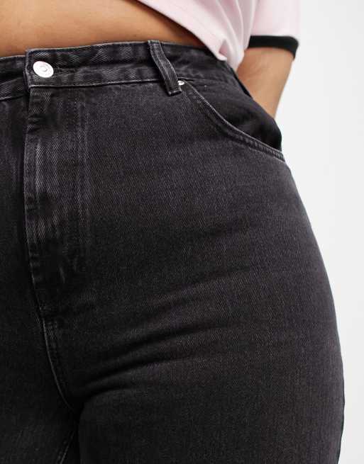 High waisted jeans with frayed hem sale