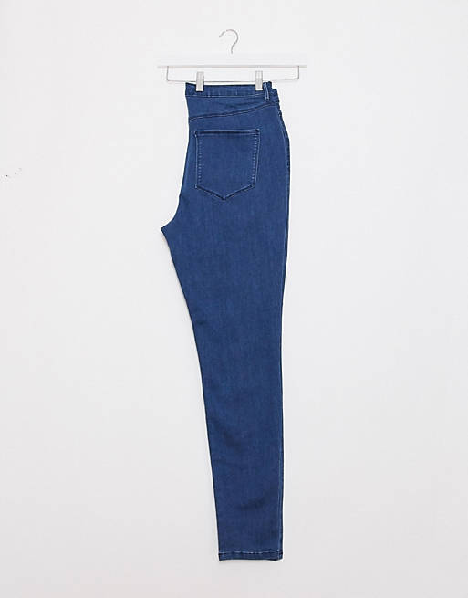 Jeans Only Curve high waisted skinny jean in mid blue wash 