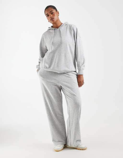 ONLY Curve hoodie co-ord in lichtgrijs, 3 van 4