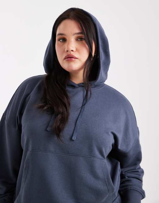 ONLY Curve - Hoodie in ombre blauw, deel van co-ord set