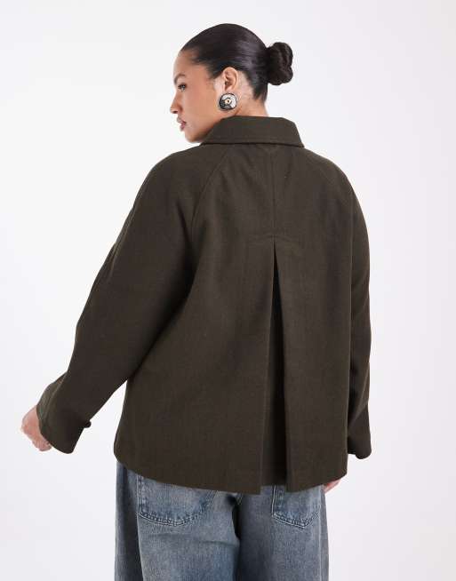 ONLY Curve - Jack met wollook in bruin, 4 van 4
