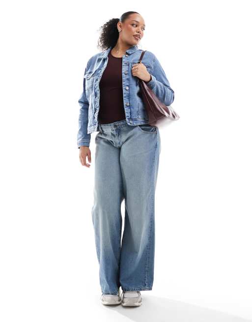 Only Curve – Jasnoniebieska kurtka jeansowa , 2 z 4