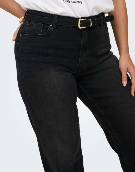 ONLY Curve - Jeans ampi nero slavato, 3 di 5