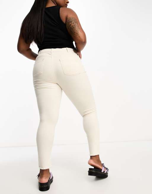 Only Curve - Jeans skinny écru , 4 di 5