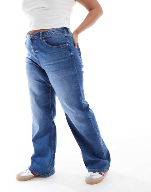 ONLY Curve - Juicy - Jean ample - Bleu moyen , 2 de 5