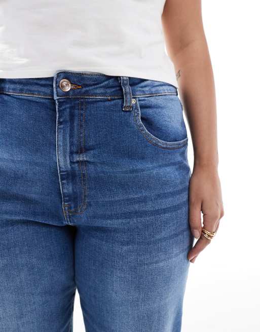 ONLY Curve - Juicy - Jeans met wijde pijpen in middenblauw , 5 van 5