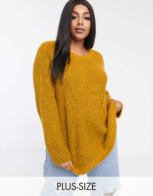 Mustard jumper plus on sale size