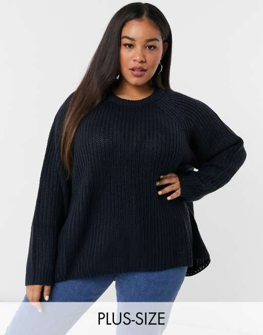 Plus size navy jumper store