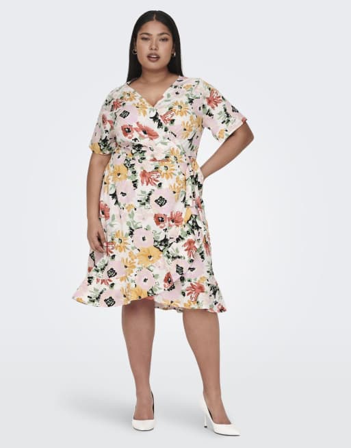 ONLY Curve - Jurk in 'cloud dancer'