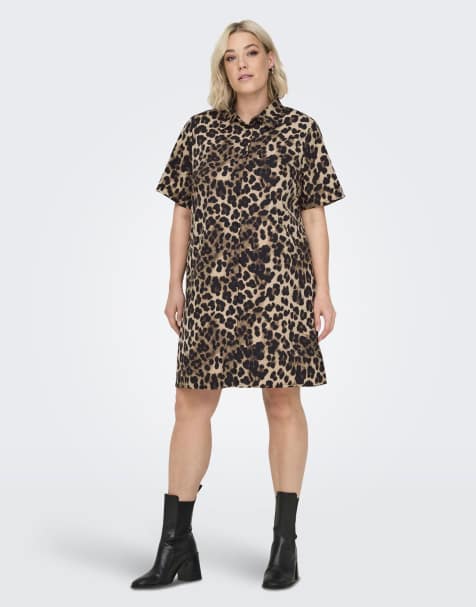 ONLY Curve – Kleid in Sand - view 1