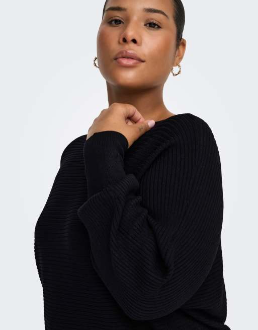 ONLY Curve knitted jumper in black, 5 of 7