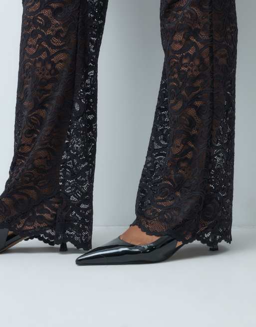 ONLY Curve lace pants in black, 2 of 5