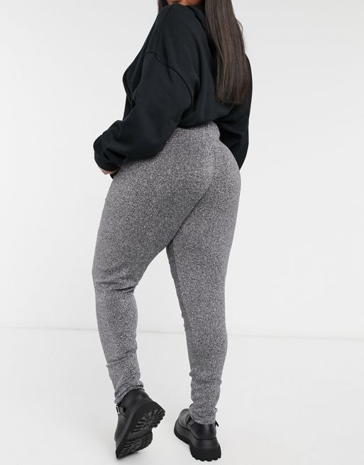 Only Curve legging pant in sparkle gray