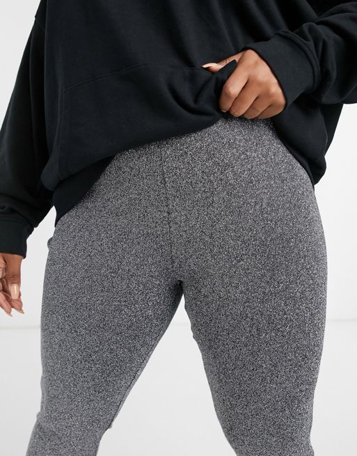 Only Curve legging pant in sparkle gray