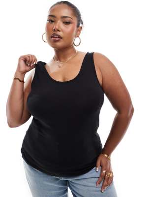 Only Curve ONLY Curve longline tank top-Black