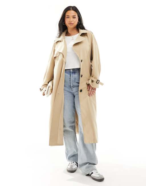 Asos longline trench coat best sale