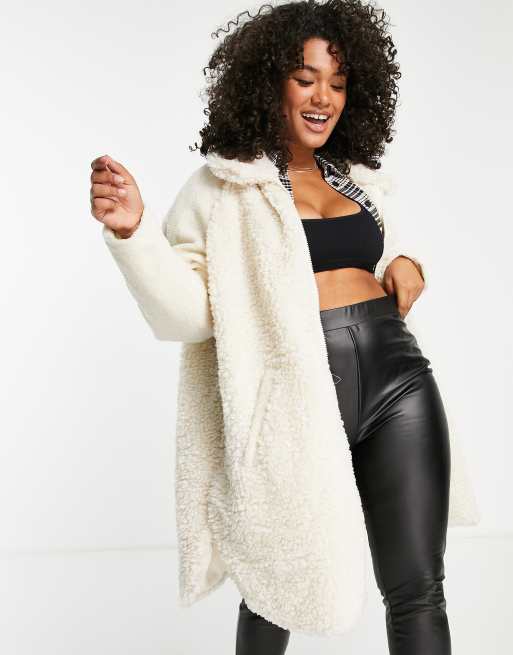 Asos curve hot sale teddy coat