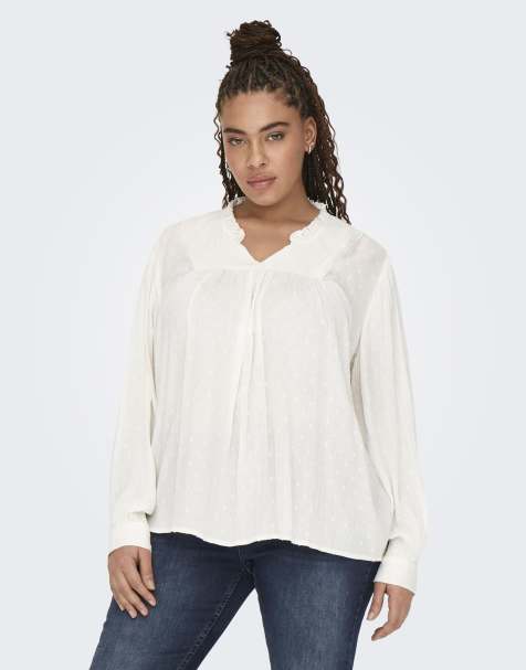 ONLY Curve – Oberteil in der Farbe Cloud Dancer - view 1