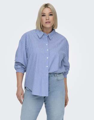 ONLY Curve - Overhemd in blauw