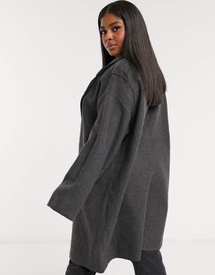 only heathered hooded coat