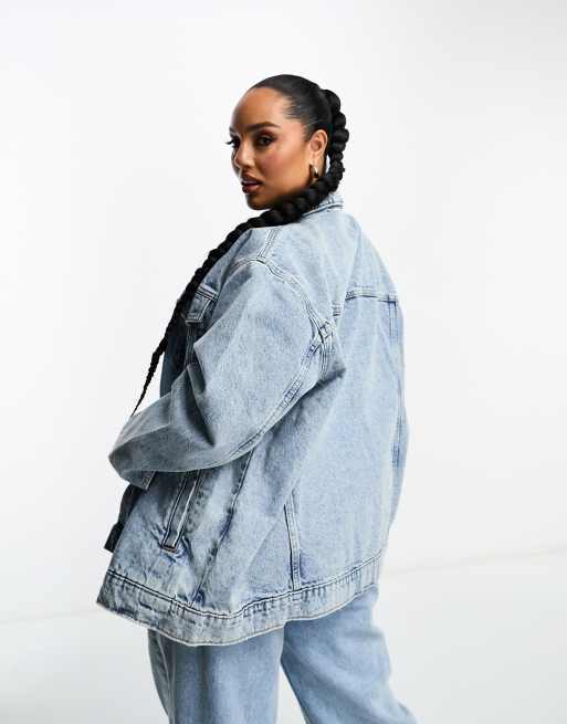 Plus size denim jacket on sale oversized