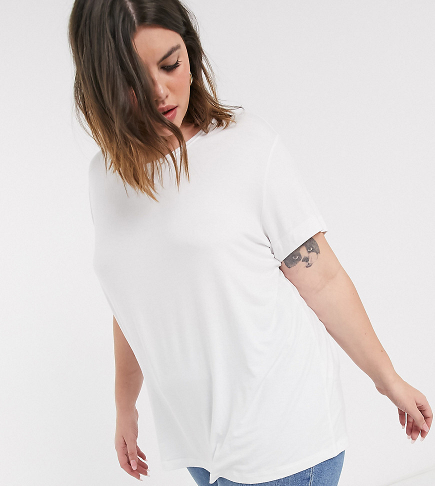 Only Curve - Oversized T-shirt in wit