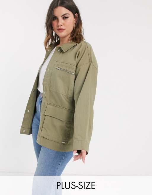 Oversized utility jacket women's sale