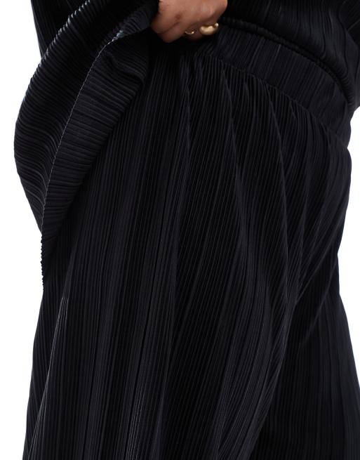 ONLY Curve - Pantalon d'ensemble plissé ample - Noir, 5 de 5