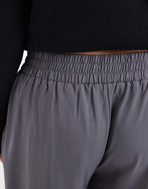 ONLY Curve pantalon large de coupe tailleur gris foncé, 4 de 5