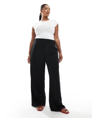 Only Curve - Pantalon large - Noir | ASOS
