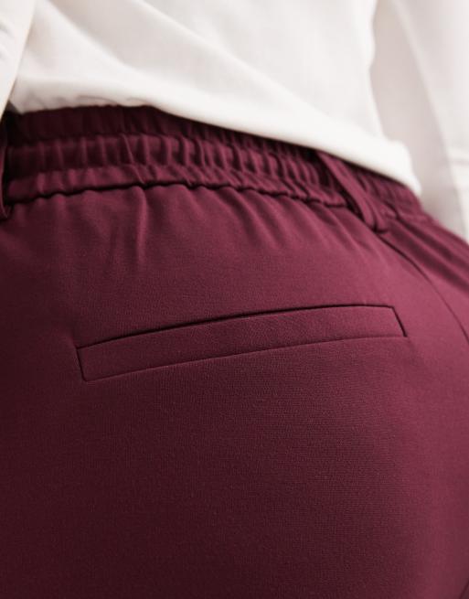 ONLY Curve - Pantaloni dritti bordeaux, 4 di 5