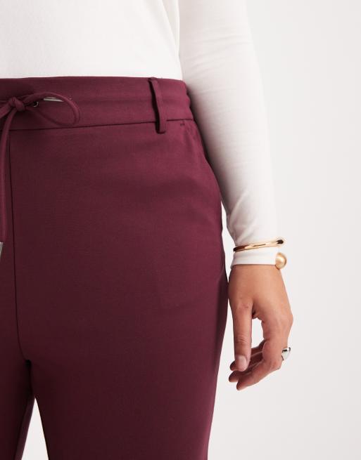 ONLY Curve - Pantaloni dritti bordeaux, 5 di 5
