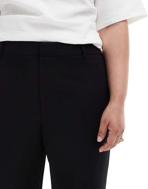 ONLY Curve - Pantaloni sartoriali a vita alta neri, 5 di 5
