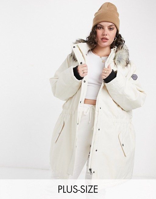 Only Curve Parka jacket in cream
