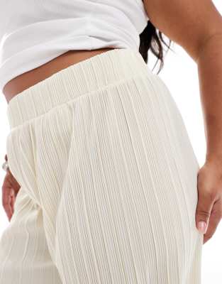 ONLY CURVE PLISSE WIDE LEG PANTS