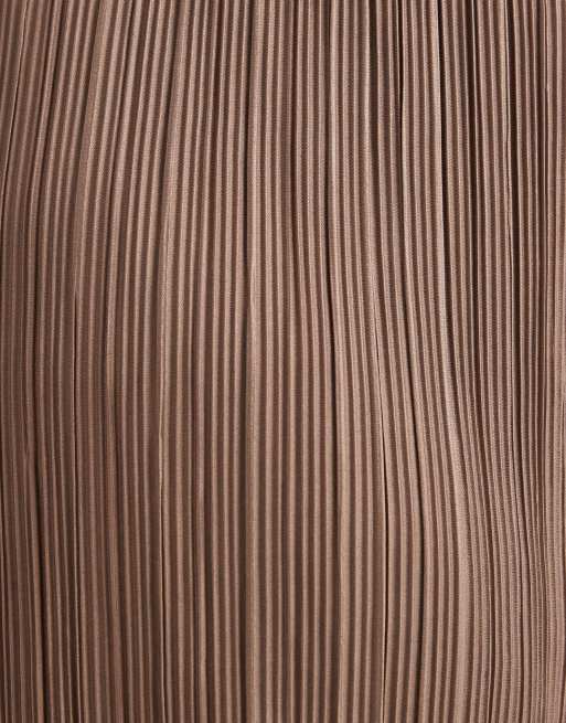 ONLY Curve – Plissierte Hose in Hellbraun mit weitem Bein, Kombiteil, 3 von 5