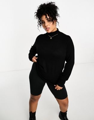 Only Curve roll neck jumper in black - ASOS Price Checker