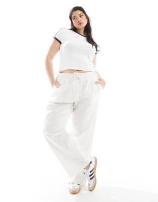 Only Curve ONLY Curve pull on trouser in white