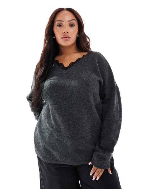 ONLY Curve - Pull réversible - Gris foncé - view 1