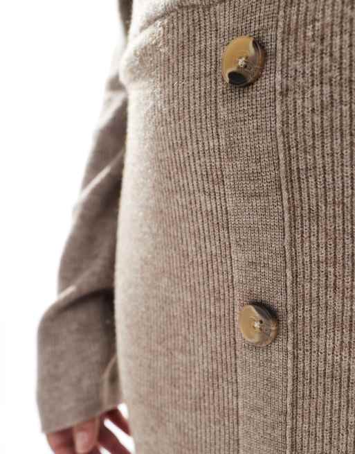 ONLY Curve ribbed midi skirt in beige - part of a set, 3 of 5