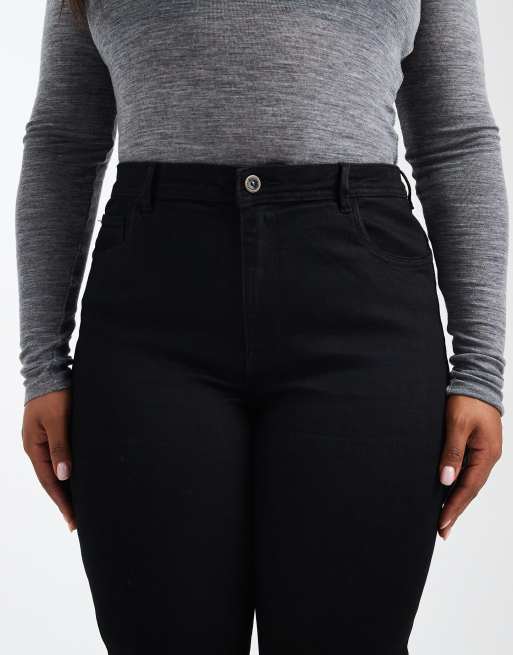 Only Curve – Sally – Czarne jeansy dzwony z podwyższonym stanem, 4 z 5