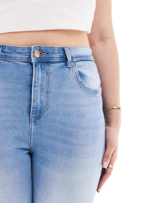 ONLY Curve - Sally - Jeans a zampa a vita alta azzurro candeggiato, 5 di 5