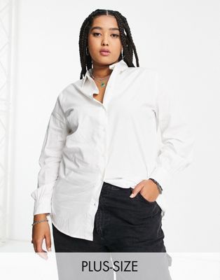 Only Curve shirt in white - ASOS Price Checker
