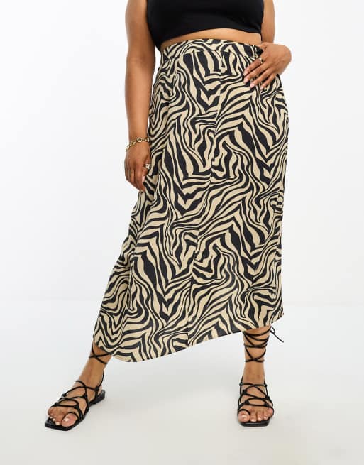 Zebra print 2025 split skirt