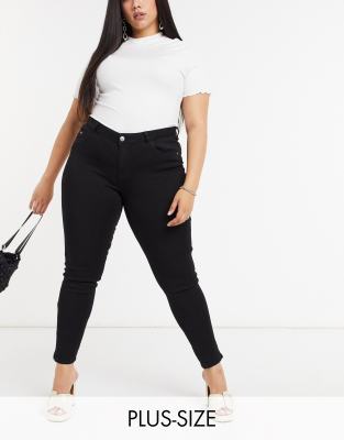 Only curve skinny jean in black - ASOS Price Checker