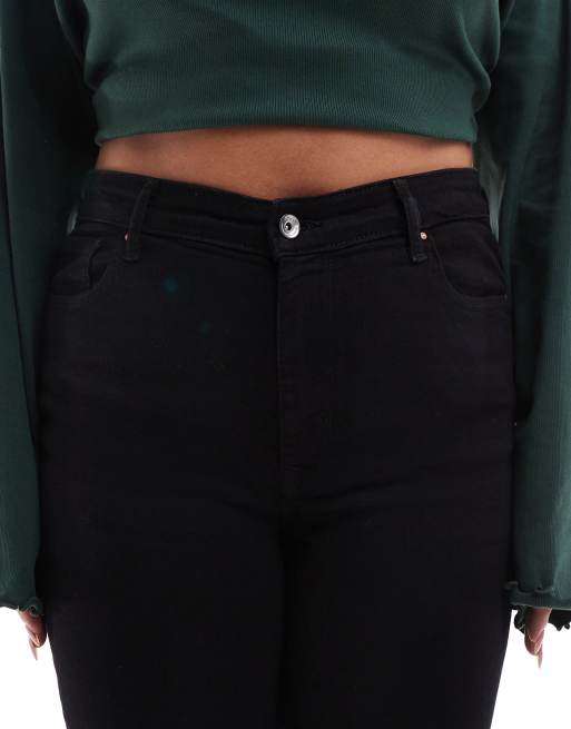 ONLY Curve - Slim-fit jeans in gewassen zwart  , 4 van 5