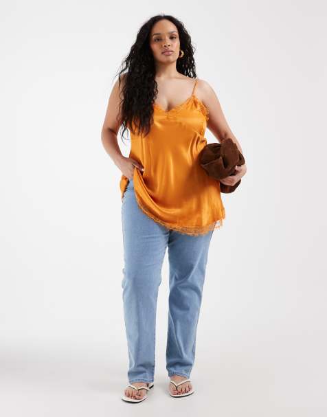 ONLY Curve Snow high waist straight leg jeans in light blue - view 1