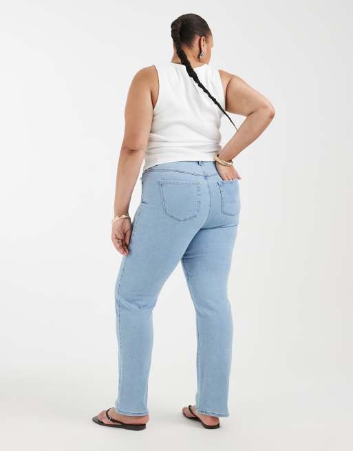 ONLY Curve - Snow - Jeans dritti a vita alta azzurri, 2 di 5
