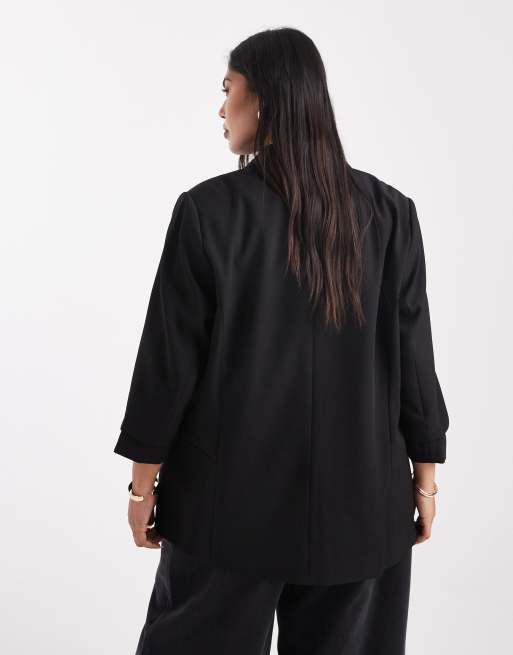 ONLY Curve - Sort blazer med 3/4-ærmer, 4 af 4