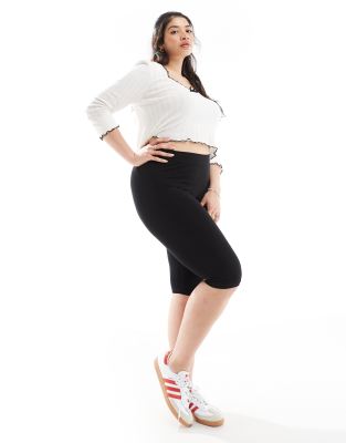 Only Curve - Sorte longline-leggingsshort 